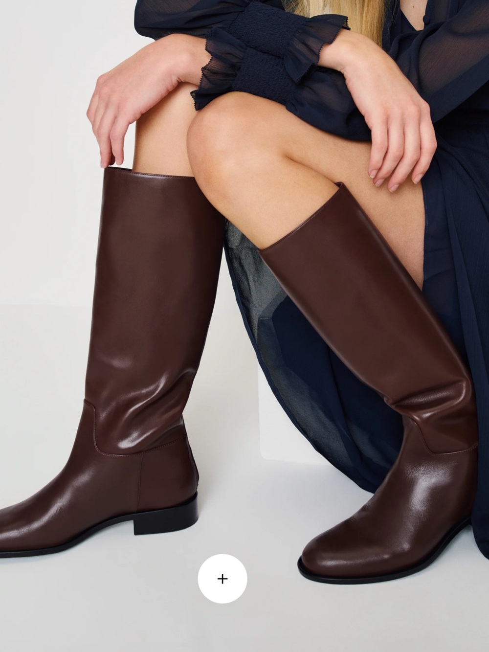 Reformation Velvet Hour Knee Boot Brown - Size 7.5